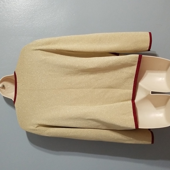 Alfred dunner XL gold &burgundy embroidered floral with gold sparkle and beading - Picture 12 of 17